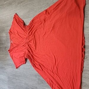 Amazon basics casual dress small, coral color